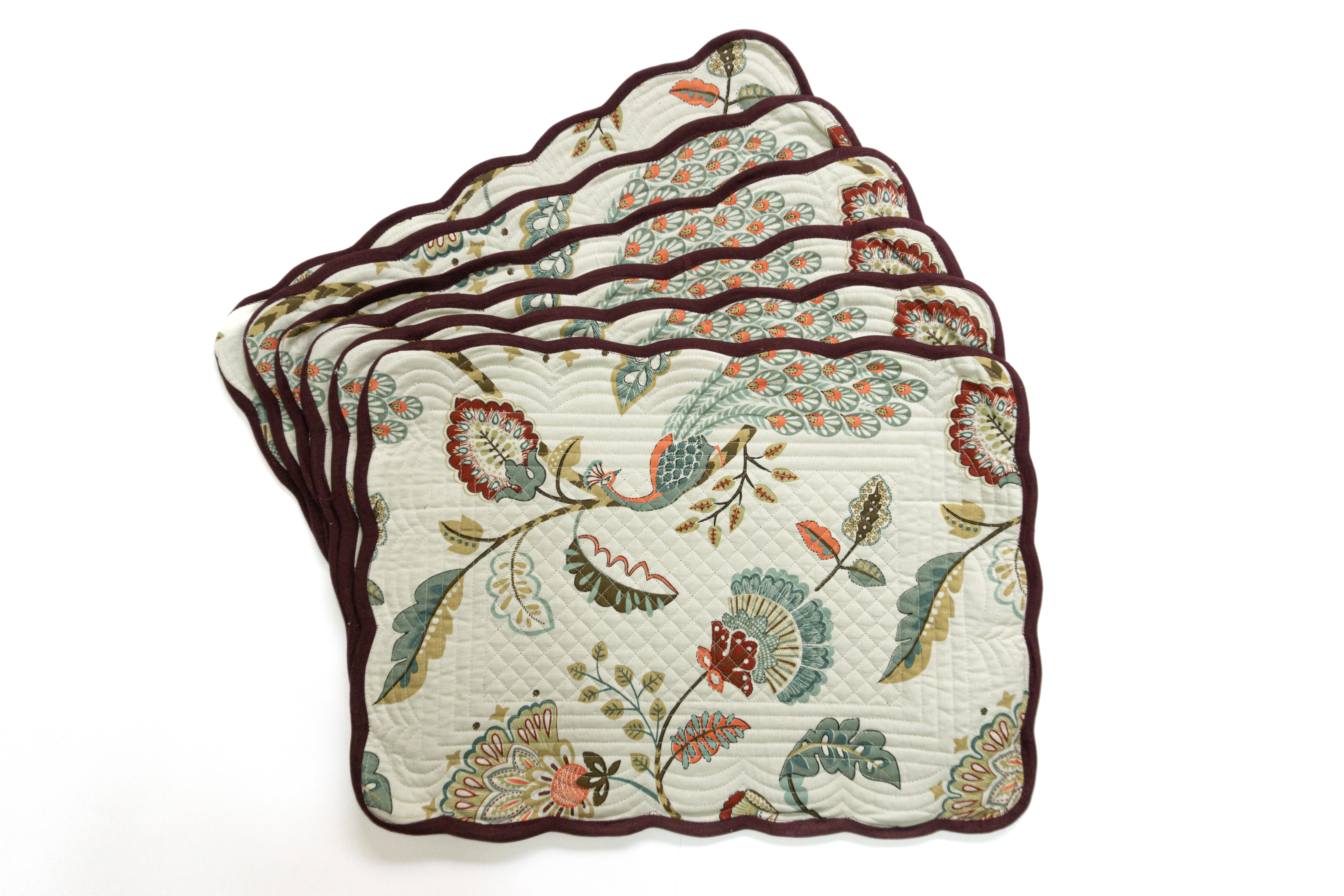 Espresso Feather Placemats - Image 4