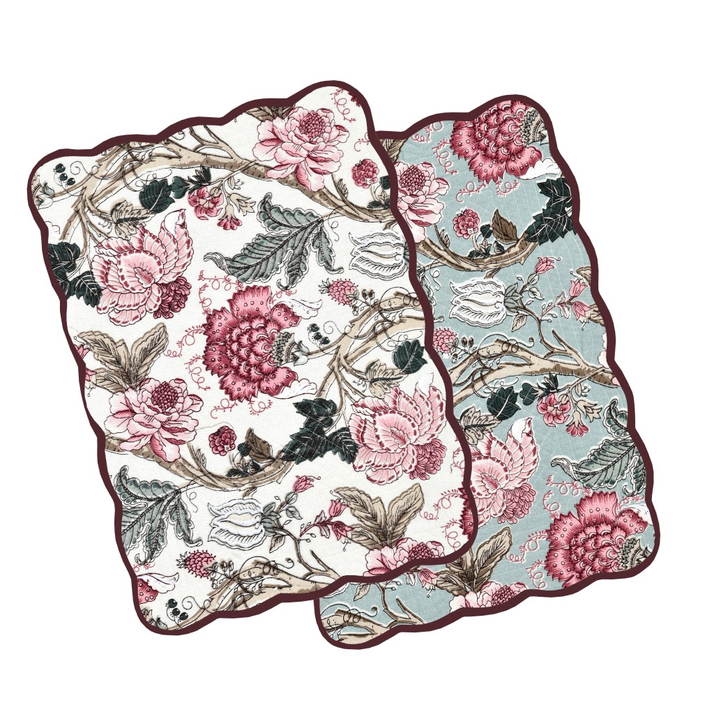 Burgundy Teal Placemats