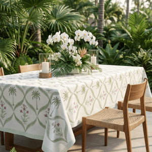 Spring Petal Palm Table Cover