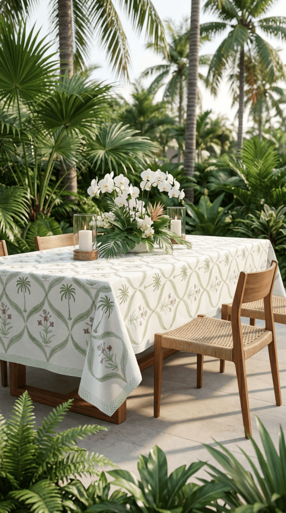 Spring Petal Palm Table Cover