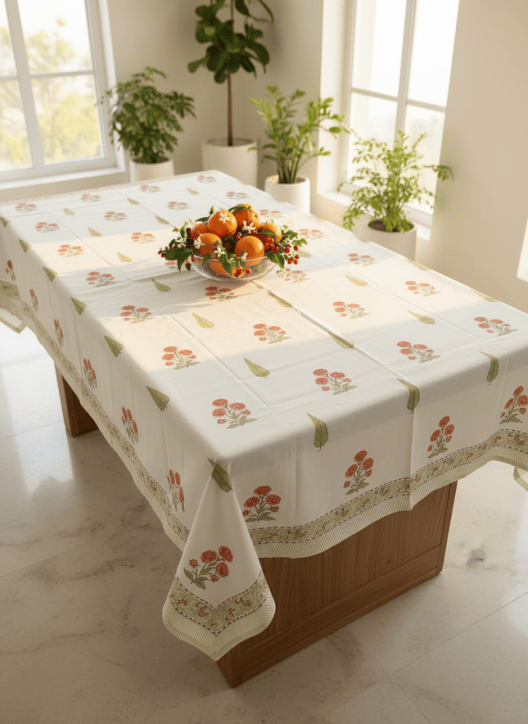 Tangerine Meadow Table Cover