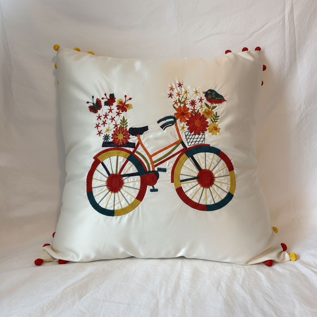 Pedal & Petals Cushion Cover