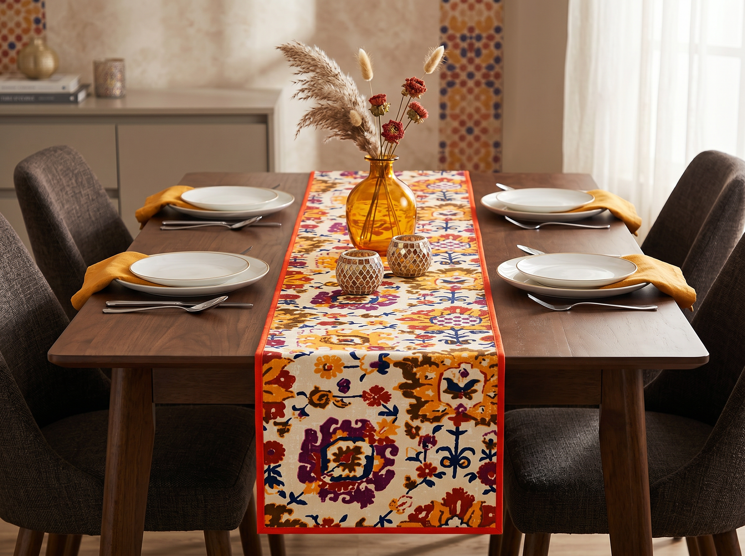 Saffron Mosaic Table Runner - Image 6