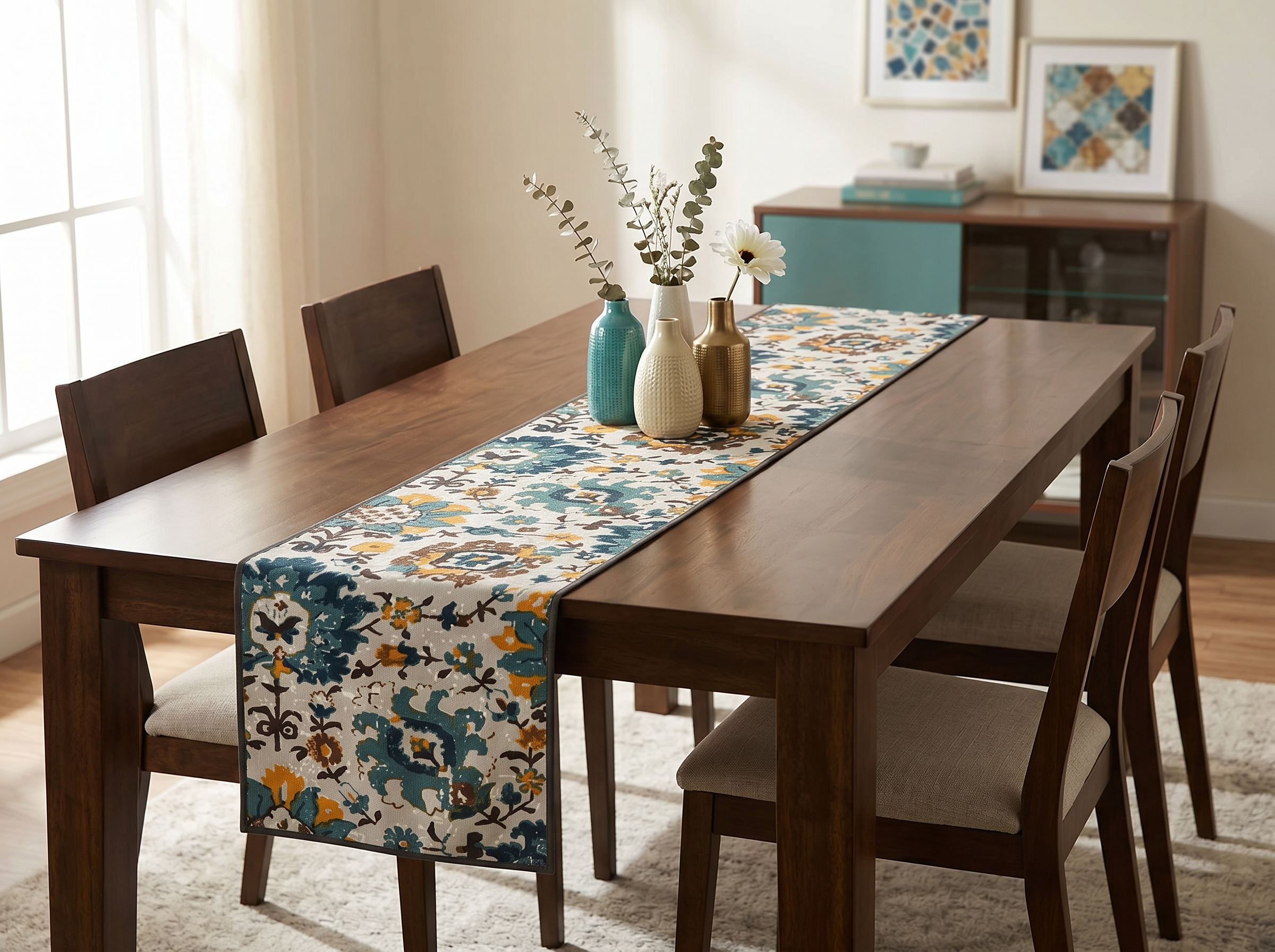 Teal Mosaic Table Runner - Image 6