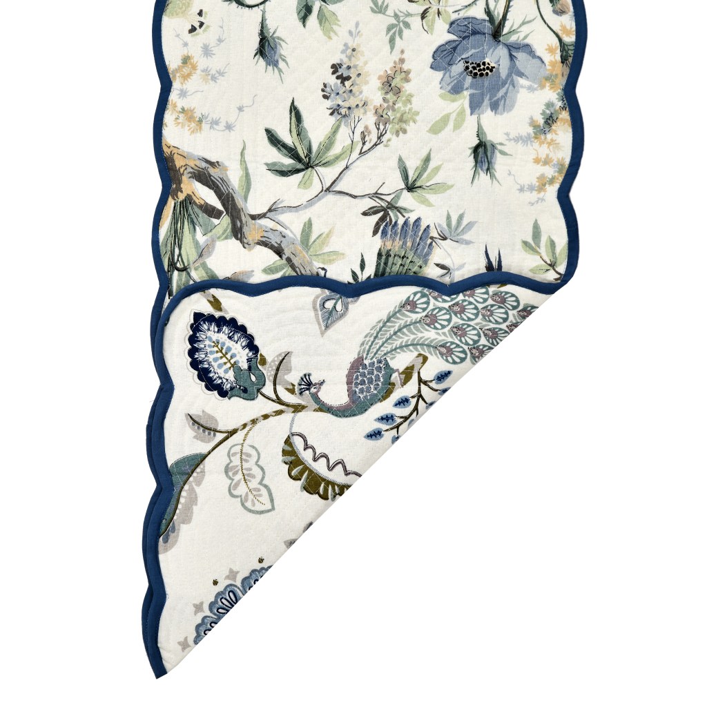 Peacock Vines Table Runner
