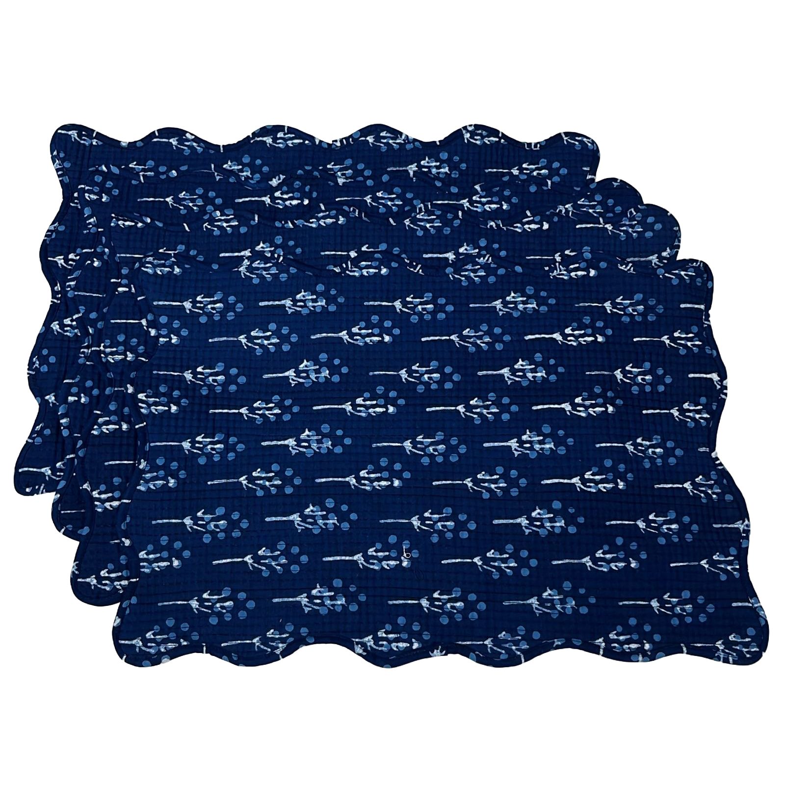 Iris Reversible Cotton Quilted Placemats – 2 Designs in 1 - Image 5