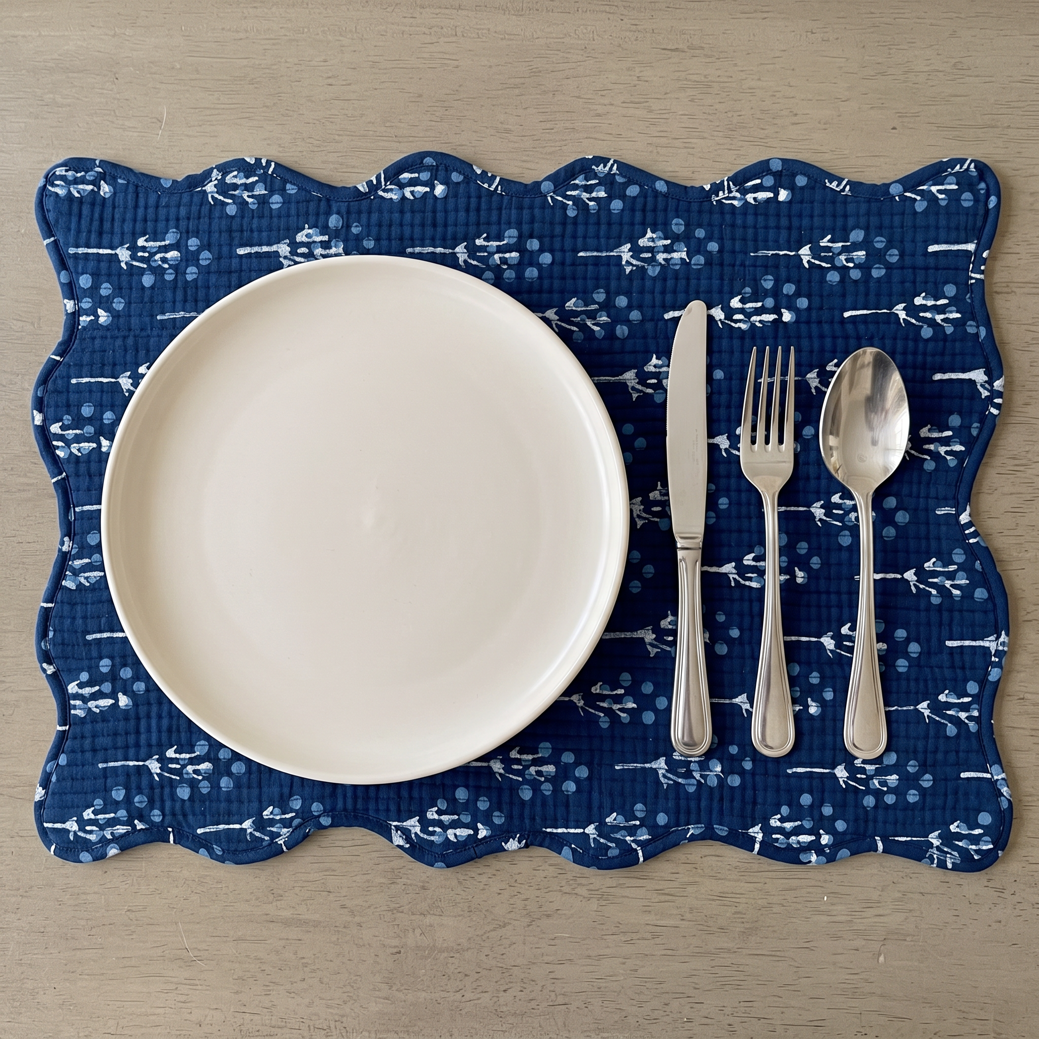Iris Reversible Cotton Quilted Placemats – 2 Designs in 1 - Image 3
