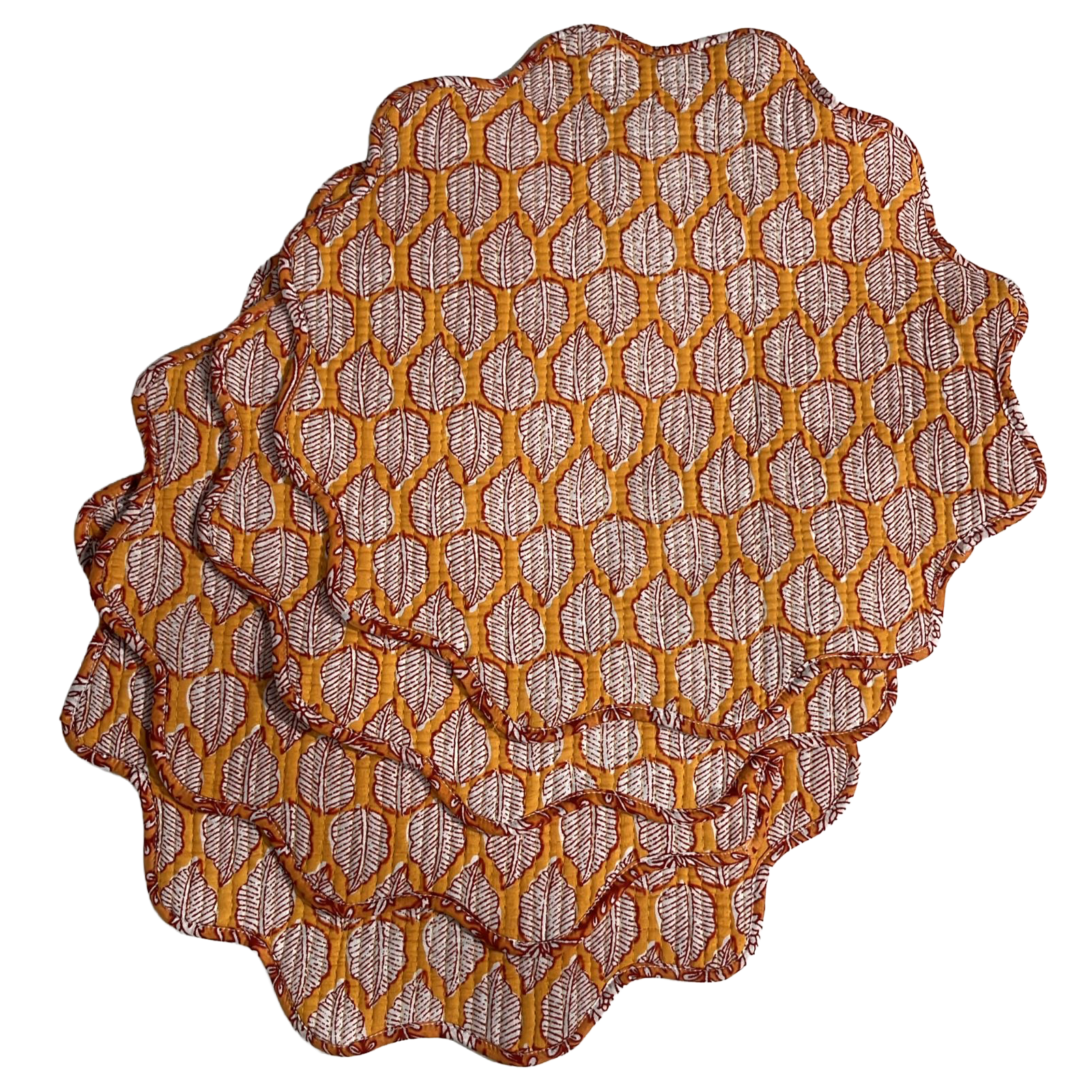 Saffron Reversible Cotton Quilted Placemats – 2 Designs in 1 - Image 6